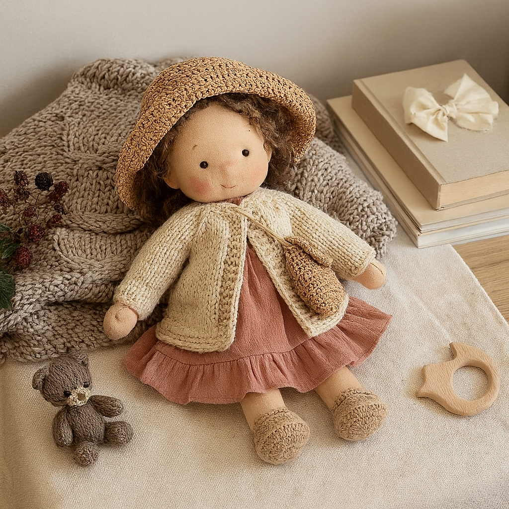 LittleCarol | Handmade Waldorf Doll – Gentle, Washable & Durable